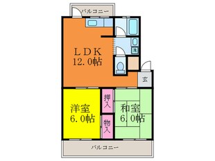 コ－ポラス摂津南棟の物件間取画像